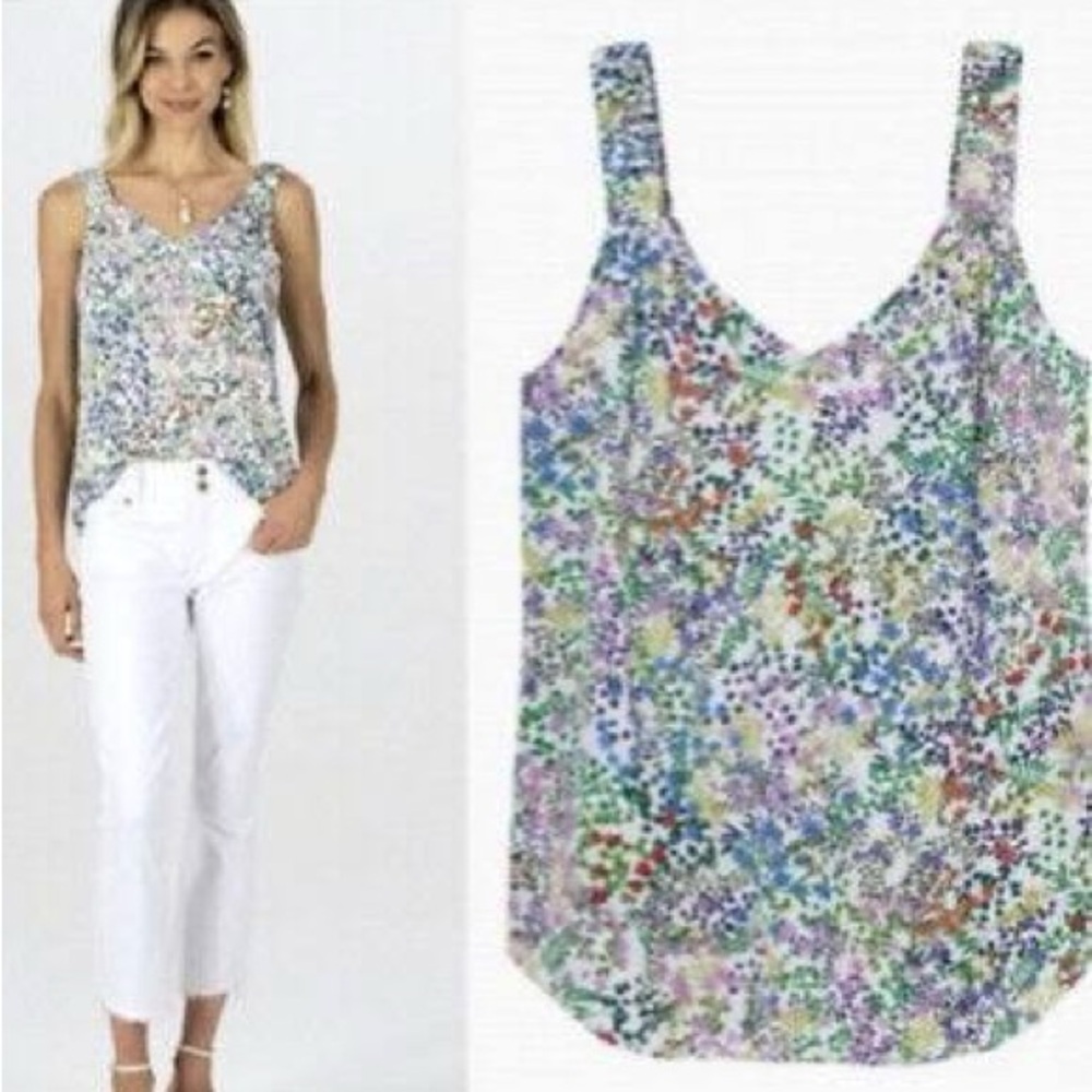 CAbi ditsy floral tank top